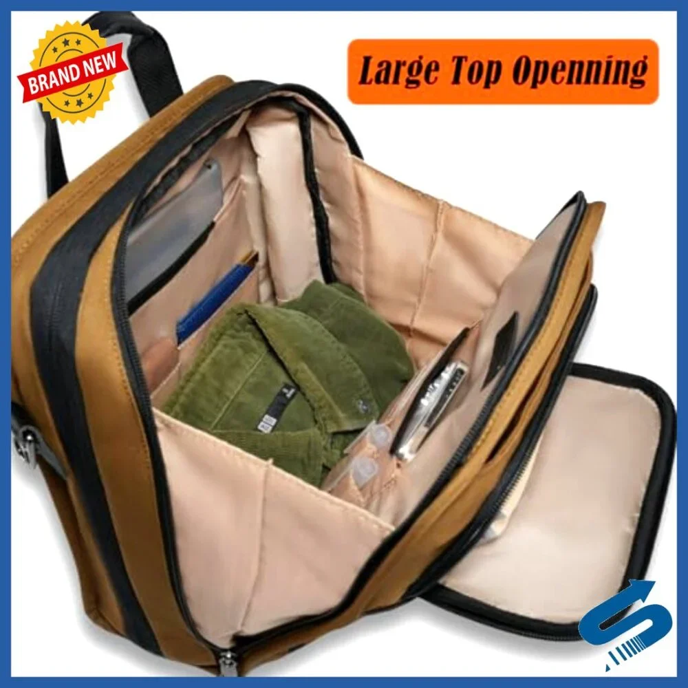 15L Expandable Messenger Bag with 14 Pockets for Work Travel